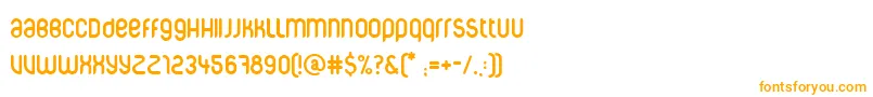 Corpuscare-fontti – oranssit fontit valkoisella taustalla