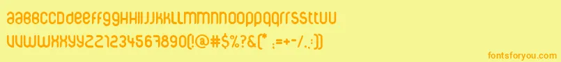 Шрифт Corpuscare – оранжевые шрифты на жёлтом фоне