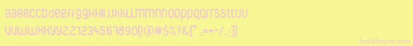Corpuscare-Schriftart – Rosa Schriften auf gelbem Hintergrund