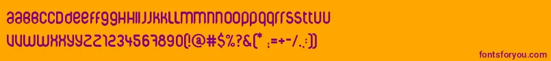 Шрифт Corpuscare – фиолетовые шрифты на оранжевом фоне