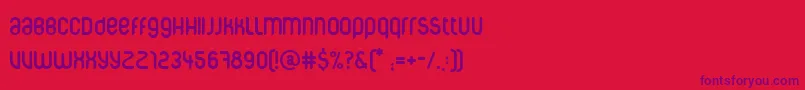 フォントCorpuscare – 赤い背景に紫のフォント