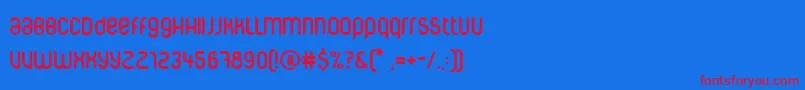 フォントCorpuscare – 赤い文字の青い背景