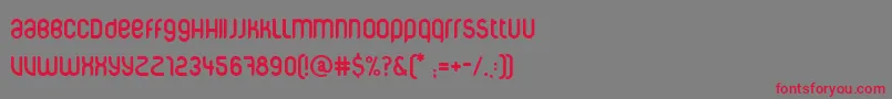 フォントCorpuscare – 赤い文字の灰色の背景