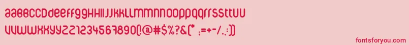 フォントCorpuscare – ピンクの背景に赤い文字