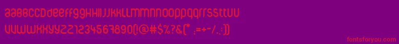 フォントCorpuscare – 紫の背景に赤い文字