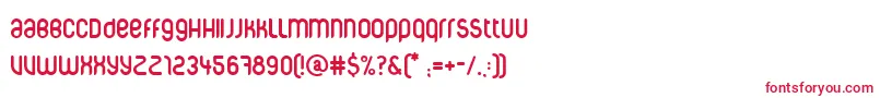 フォントCorpuscare – 白い背景に赤い文字