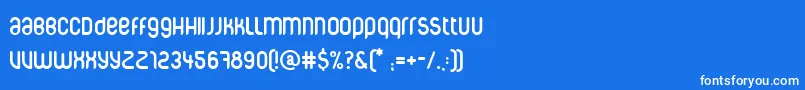 フォントCorpuscare – 青い背景に白い文字