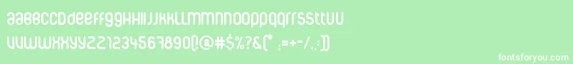 フォントCorpuscare – 緑の背景に白い文字