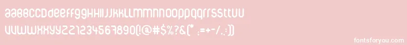 Corpuscare-fontti – valkoiset fontit vaaleanpunaisella taustalla