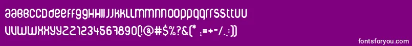 フォントCorpuscare – 紫の背景に白い文字