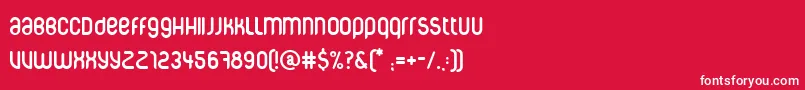 Corpuscare-fontti – valkoiset fontit punaisella taustalla