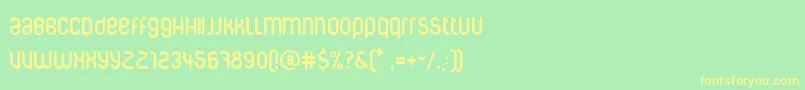 Corpuscare Font – Yellow Fonts on Green Background