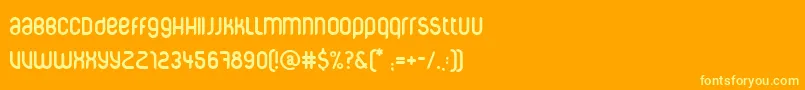 Шрифт Corpuscare – жёлтые шрифты на оранжевом фоне