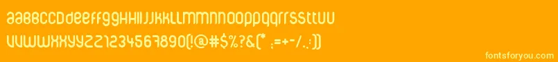 Corpuscare Font – Yellow Fonts on Orange Background