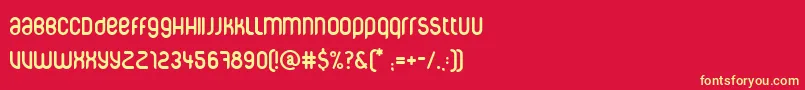 フォントCorpuscare – 黄色の文字、赤い背景