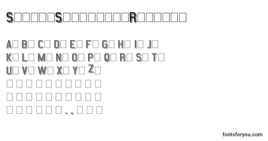 Schriftart ShadowStatementRegular – Alphabet, Zahlen, spezielle Symbole