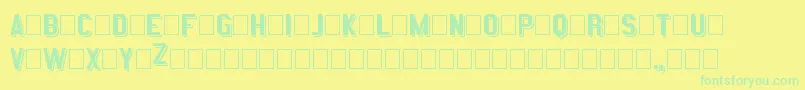 ShadowStatementRegular Font – Green Fonts on Yellow Background