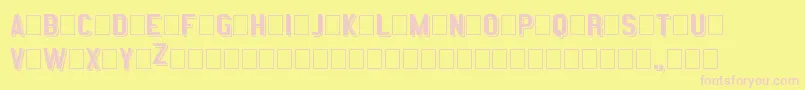 ShadowStatementRegular Font – Pink Fonts on Yellow Background