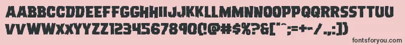 Шрифт Dreadringerexpand – чёрные шрифты на розовом фоне