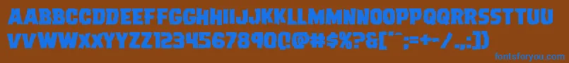 Dreadringerexpand Font – Blue Fonts on Brown Background