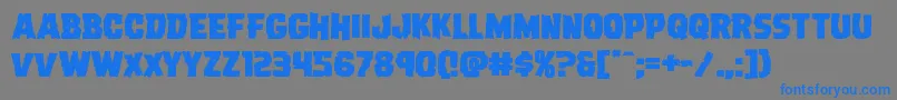 Dreadringerexpand Font – Blue Fonts on Gray Background