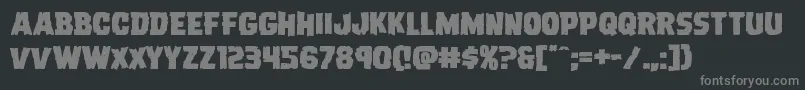 フォントDreadringerexpand – 黒い背景に灰色の文字