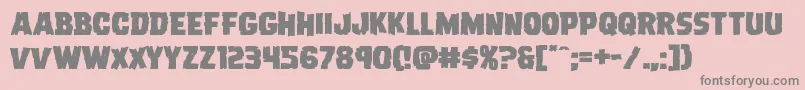 Dreadringerexpand Font – Gray Fonts on Pink Background