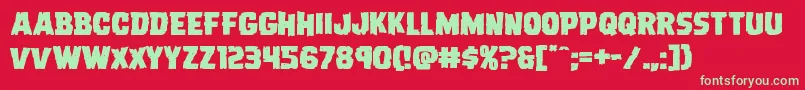 Dreadringerexpand Font – Green Fonts on Red Background