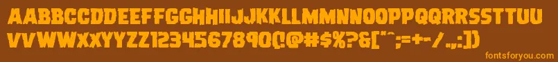 Dreadringerexpand Font – Orange Fonts on Brown Background