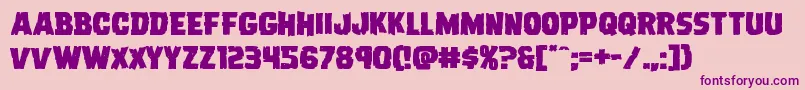 Dreadringerexpand Font – Purple Fonts on Pink Background