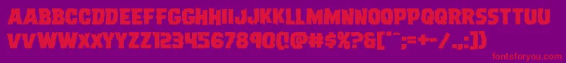 Dreadringerexpand Font – Red Fonts on Purple Background