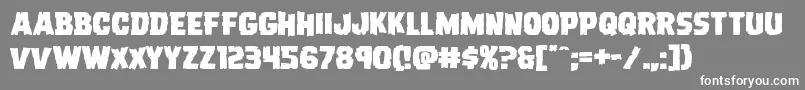 Dreadringerexpand Font – White Fonts on Gray Background
