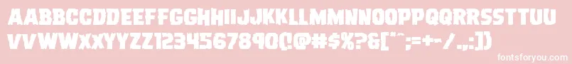 Dreadringerexpand Font – White Fonts on Pink Background