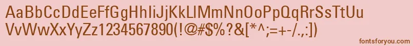 Шрифт PartnercondensedNormal – коричневые шрифты на розовом фоне