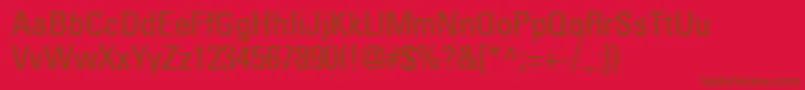 PartnercondensedNormal Font – Brown Fonts on Red Background