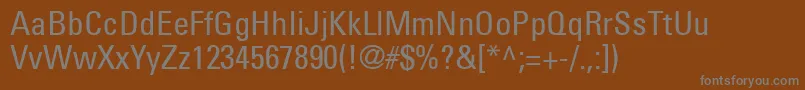 Шрифт PartnercondensedNormal – серые шрифты на коричневом фоне