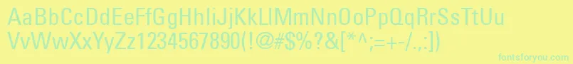PartnercondensedNormal Font – Green Fonts on Yellow Background