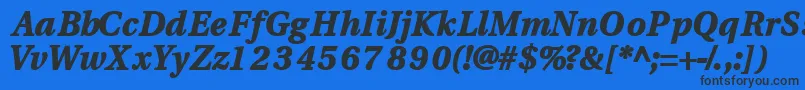 Veracityblackssk ffy Font – Black Fonts on Blue Background