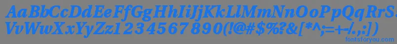 Veracityblackssk ffy Font – Blue Fonts on Gray Background