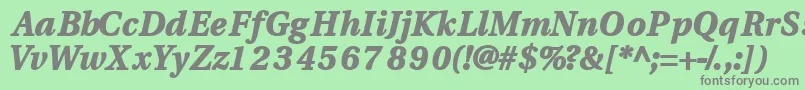 Veracityblackssk ffy Font – Gray Fonts on Green Background