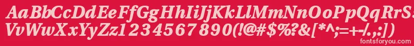 Veracityblackssk ffy Font – Pink Fonts on Red Background