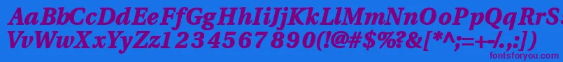 Veracityblackssk ffy Font – Purple Fonts on Blue Background