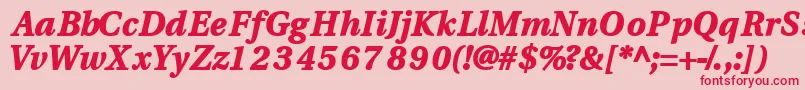 Veracityblackssk ffy Font – Red Fonts on Pink Background