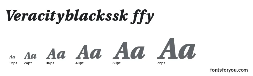 Größen der Schriftart Veracityblackssk ffy