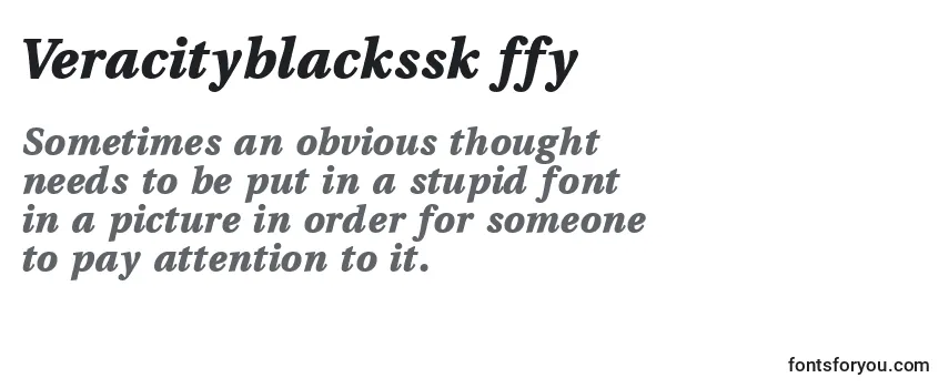 Veracityblackssk ffy Font