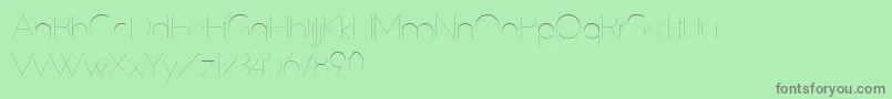 SlimExtreme Font – Gray Fonts on Green Background