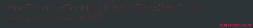 SlimExtreme Font – Red Fonts on Black Background