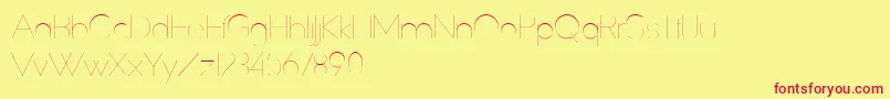 SlimExtreme Font – Red Fonts on Yellow Background