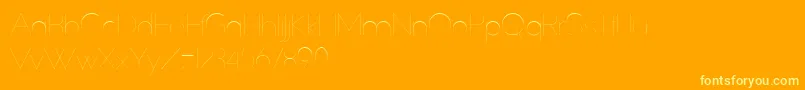 SlimExtreme-Schriftart – Gelbe Schriften auf orangefarbenem Hintergrund