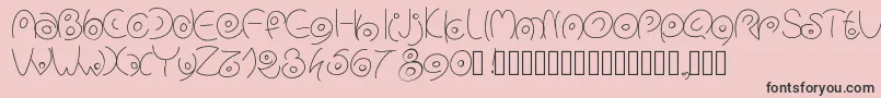 Pwcirclefonts Font – Black Fonts on Pink Background